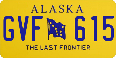 AK license plate GVF615