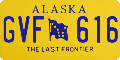 AK license plate GVF616