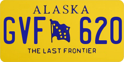 AK license plate GVF620