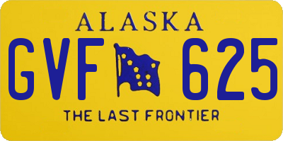 AK license plate GVF625