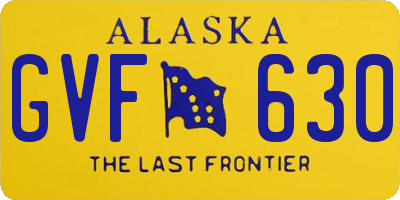 AK license plate GVF630