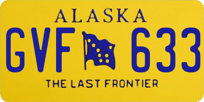 AK license plate GVF633