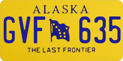 AK license plate GVF635