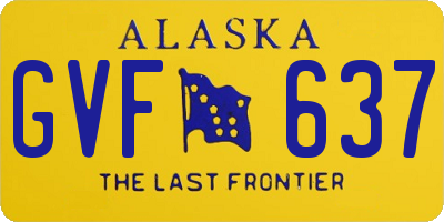 AK license plate GVF637