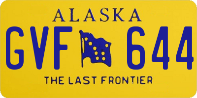 AK license plate GVF644