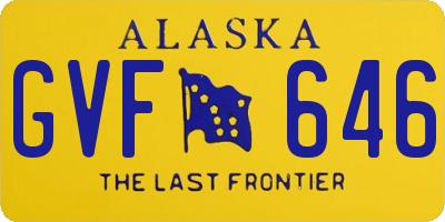 AK license plate GVF646