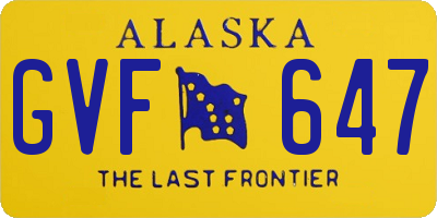 AK license plate GVF647