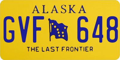 AK license plate GVF648