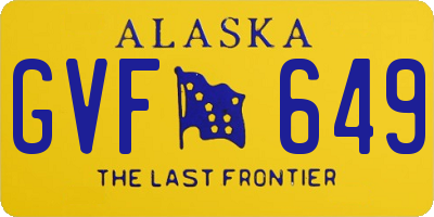 AK license plate GVF649