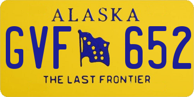 AK license plate GVF652