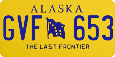 AK license plate GVF653