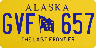 AK license plate GVF657