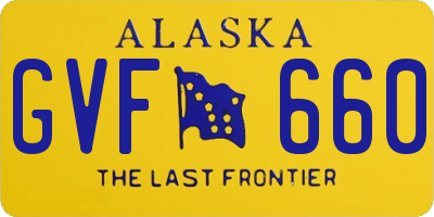 AK license plate GVF660