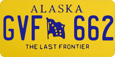 AK license plate GVF662