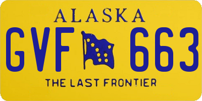 AK license plate GVF663