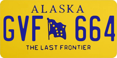 AK license plate GVF664