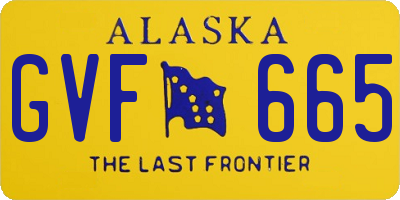 AK license plate GVF665