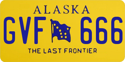 AK license plate GVF666