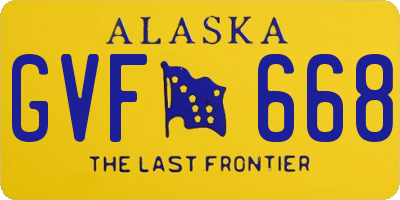 AK license plate GVF668