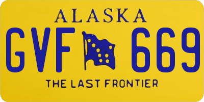 AK license plate GVF669