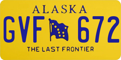 AK license plate GVF672