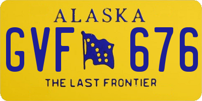 AK license plate GVF676