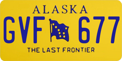 AK license plate GVF677