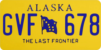 AK license plate GVF678