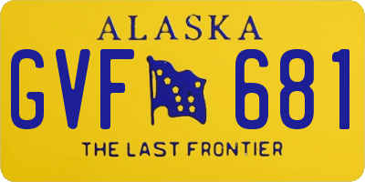 AK license plate GVF681