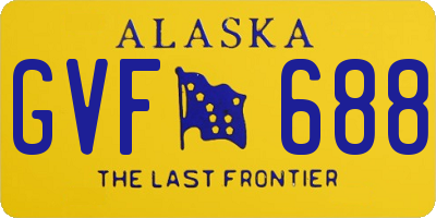 AK license plate GVF688