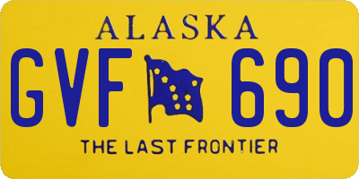 AK license plate GVF690