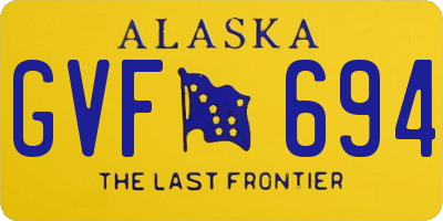 AK license plate GVF694