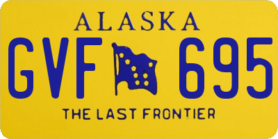 AK license plate GVF695