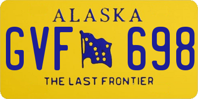 AK license plate GVF698