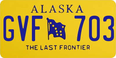 AK license plate GVF703