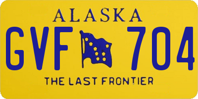 AK license plate GVF704