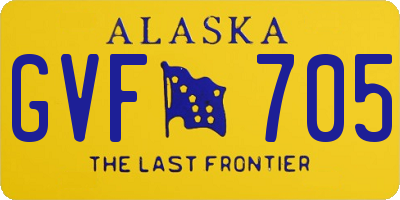 AK license plate GVF705