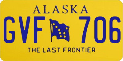 AK license plate GVF706