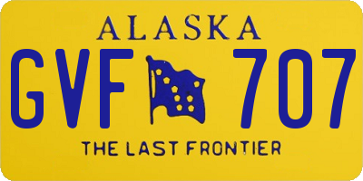 AK license plate GVF707