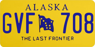 AK license plate GVF708