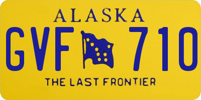 AK license plate GVF710