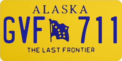 AK license plate GVF711