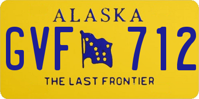 AK license plate GVF712