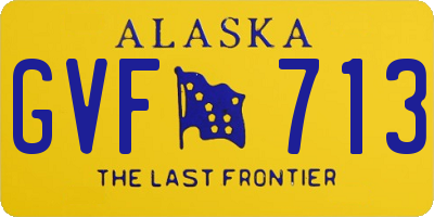 AK license plate GVF713