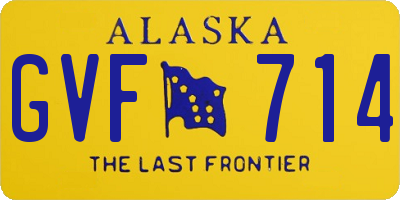 AK license plate GVF714