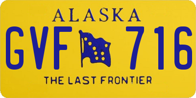 AK license plate GVF716