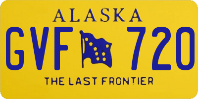 AK license plate GVF720