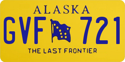 AK license plate GVF721