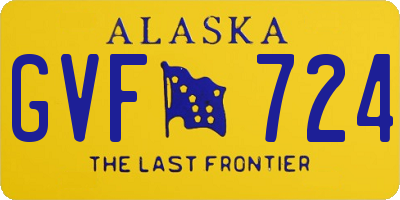 AK license plate GVF724