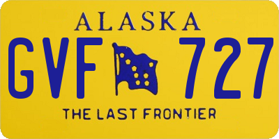 AK license plate GVF727